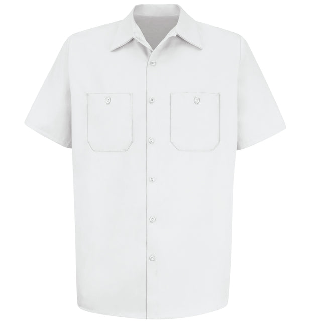 Red Kap® Men's Short Sleeve Wrinkle-Resistant Cotton Work Shirt / SC40WH