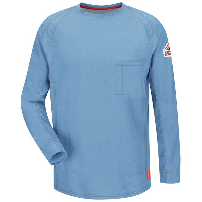 Bulwark® iQ Series® Comfort Knit Men's FR Long Sleeve T-Shirt / QT32BL