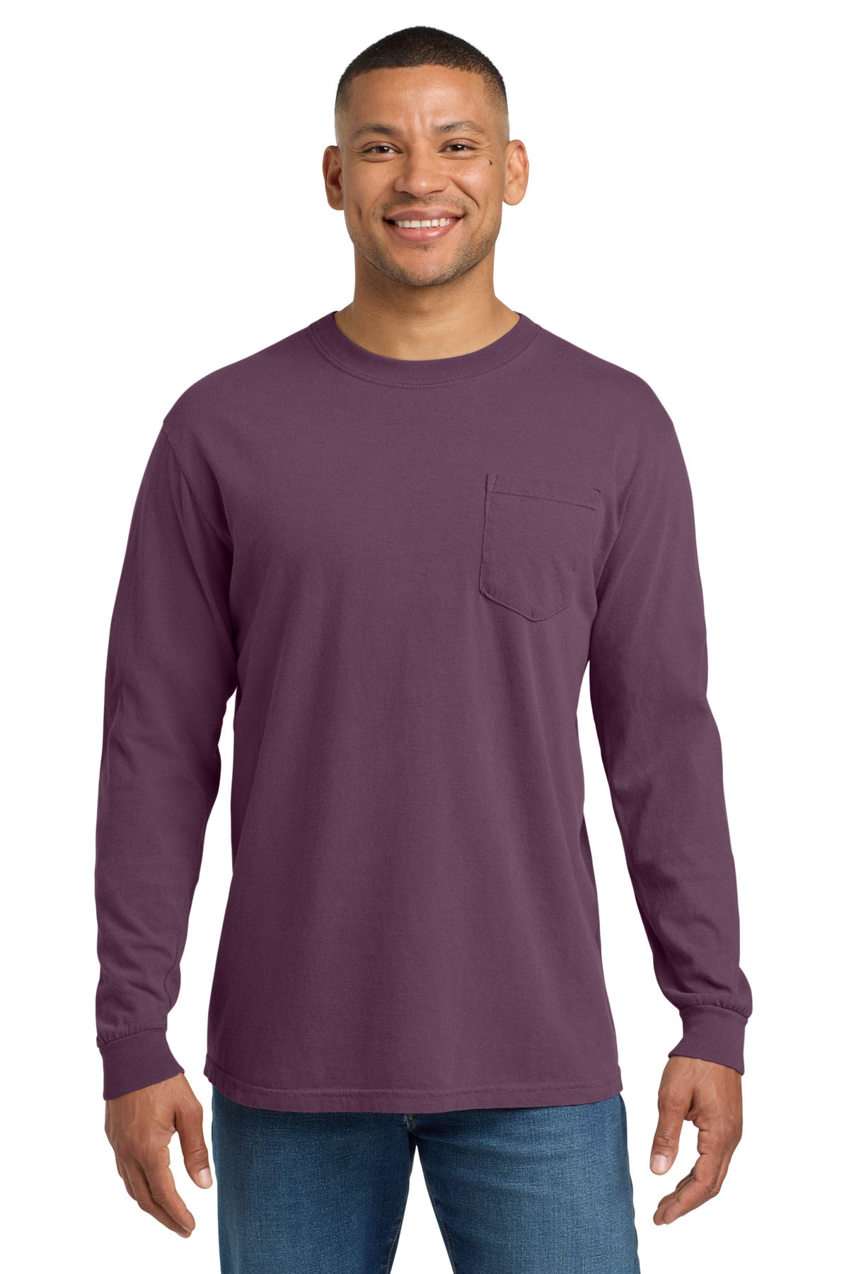 COMFORT COLORS ® Heavyweight Ring Spun Long Sleeve Pocket Tee 4410