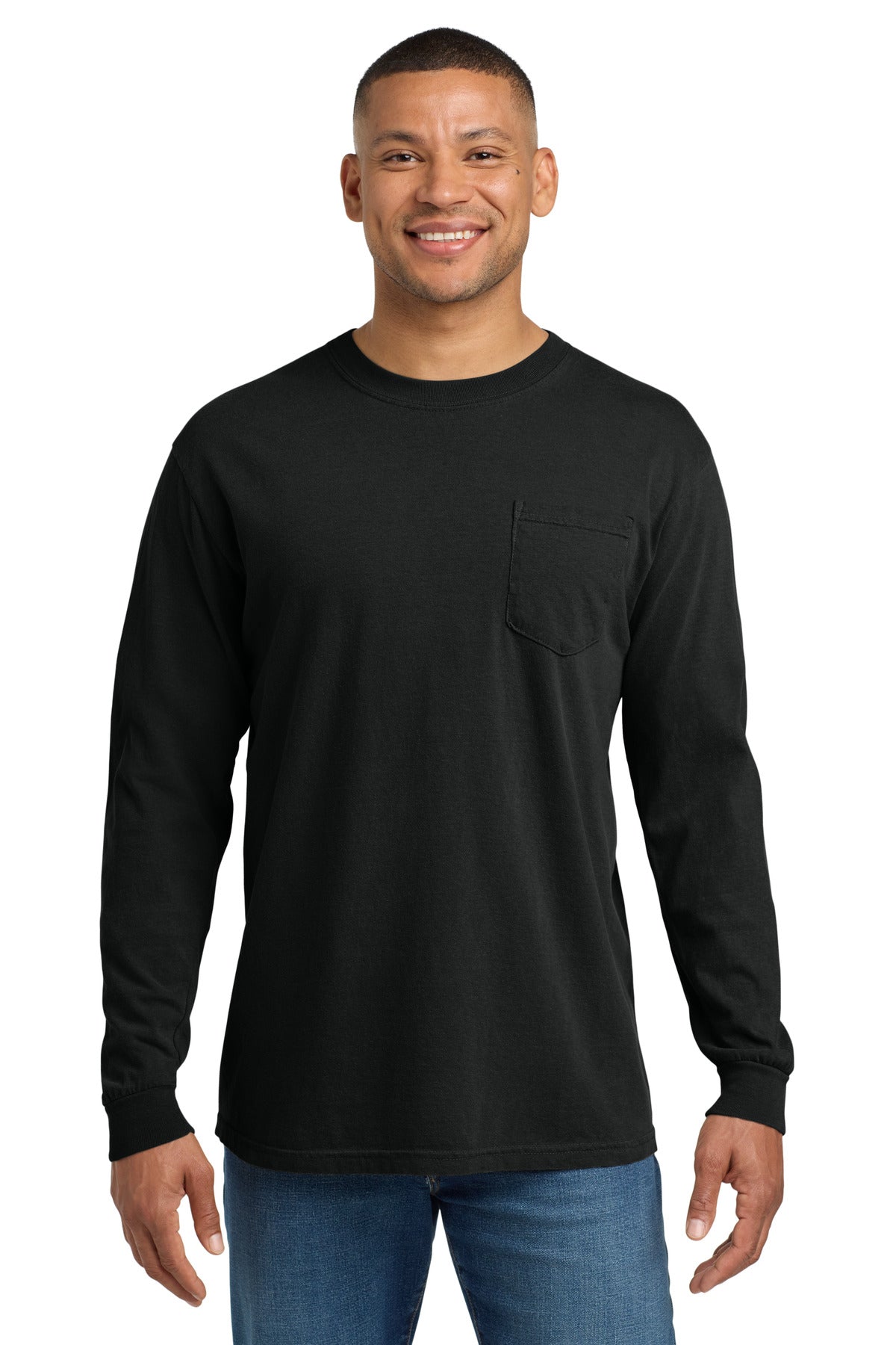 COMFORT COLORS ® Heavyweight Ring Spun Long Sleeve Pocket Tee 4410