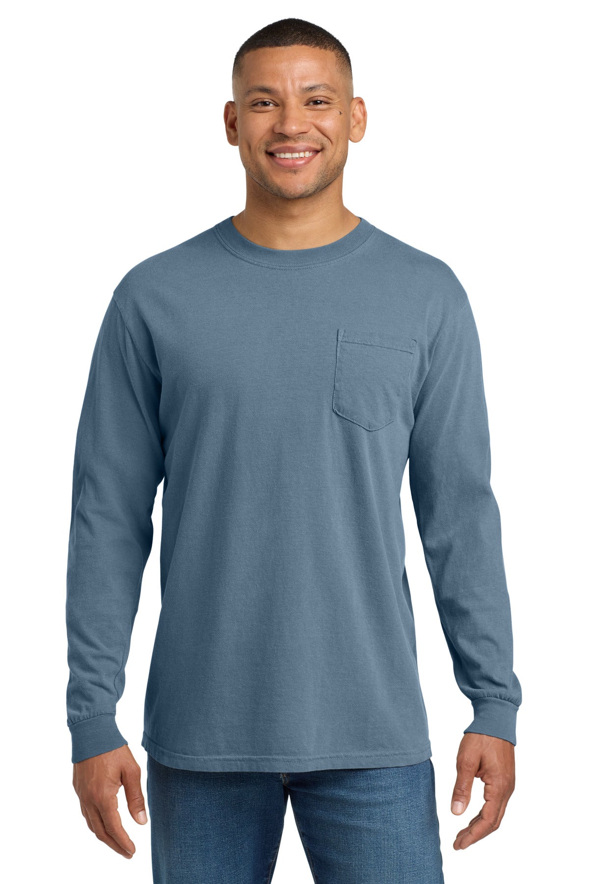 COMFORT COLORS ® Heavyweight Ring Spun Long Sleeve Pocket Tee 4410