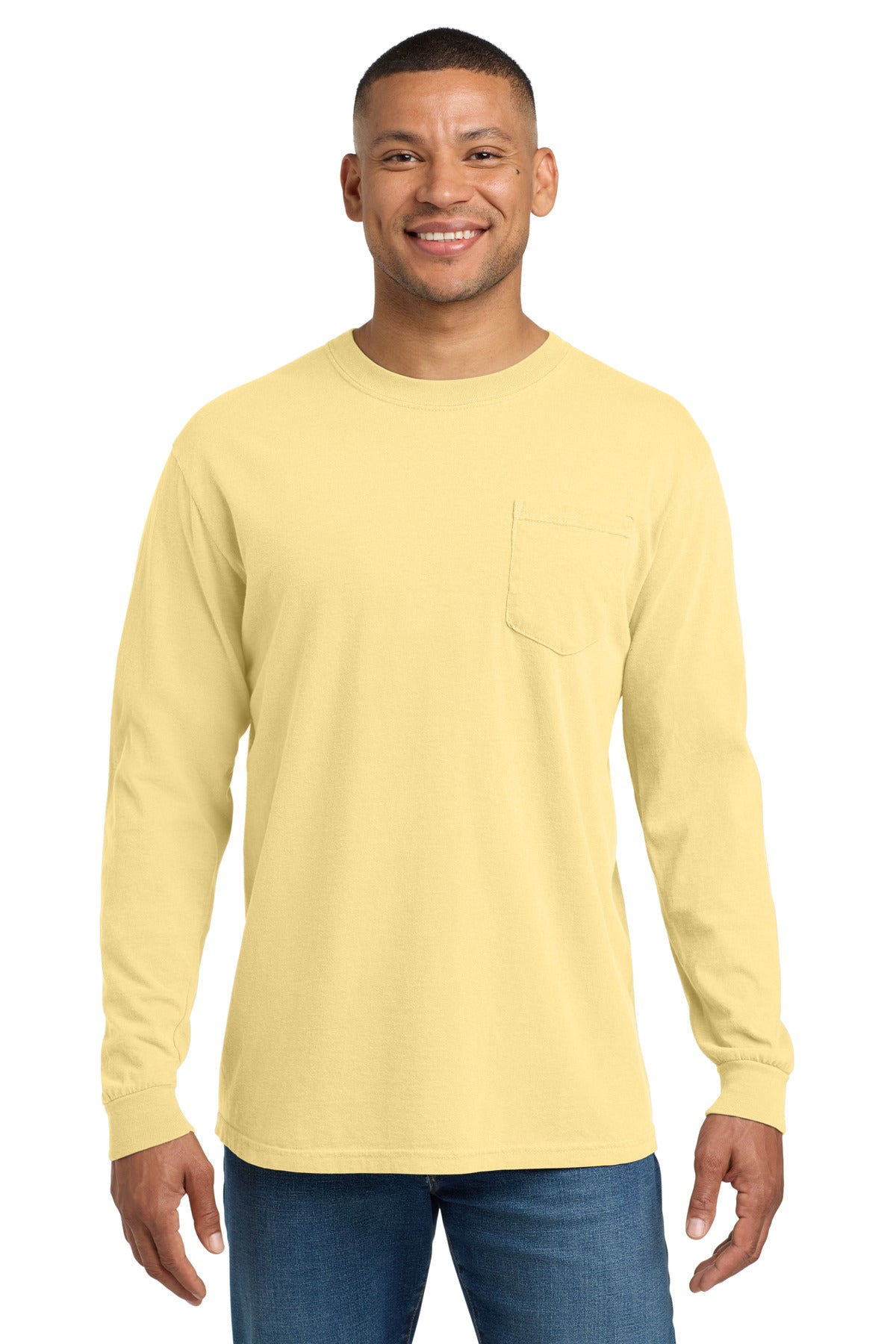 COMFORT COLORS ® Heavyweight Ring Spun Long Sleeve Pocket Tee 4410