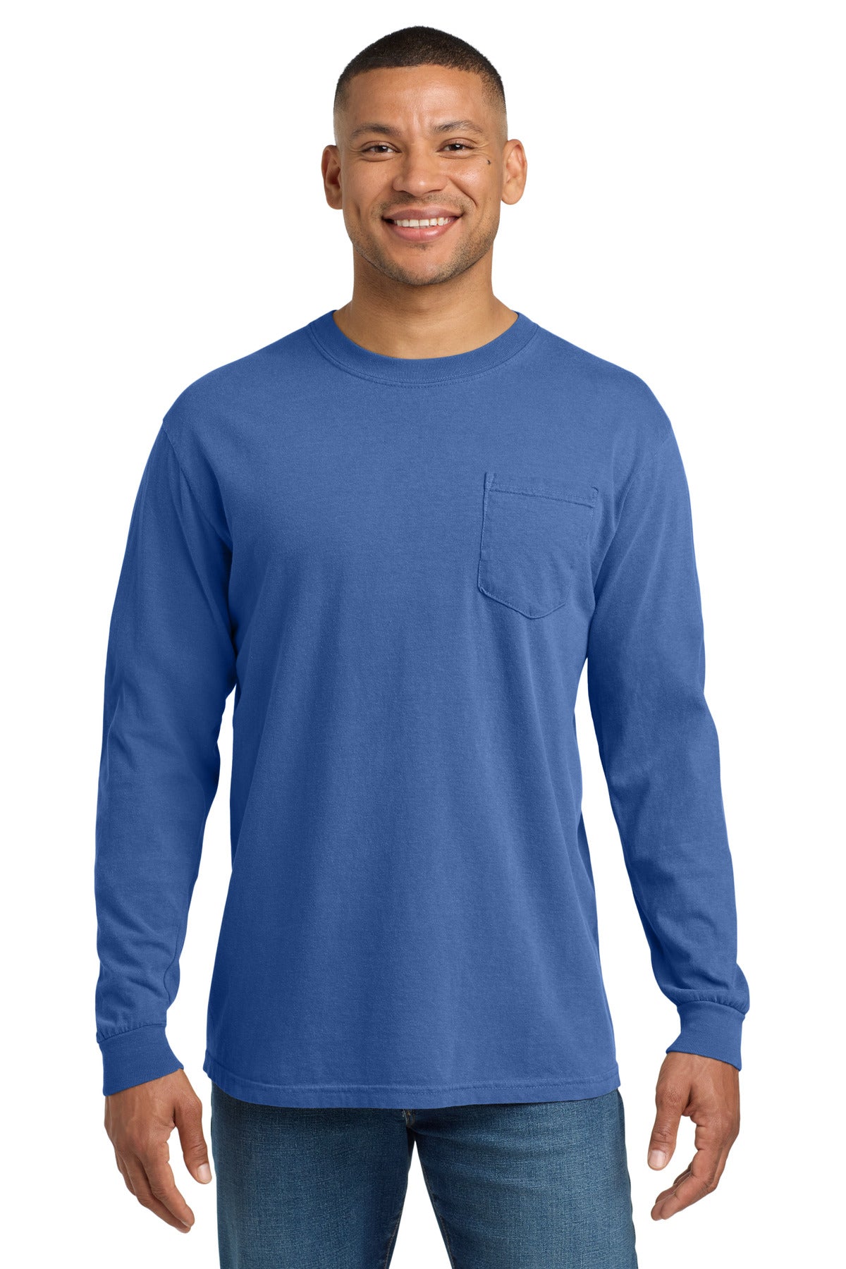 COMFORT COLORS ® Heavyweight Ring Spun Long Sleeve Pocket Tee 4410