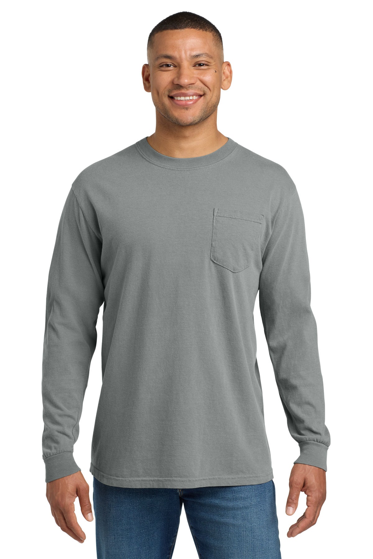 COMFORT COLORS ® Heavyweight Ring Spun Long Sleeve Pocket Tee 4410
