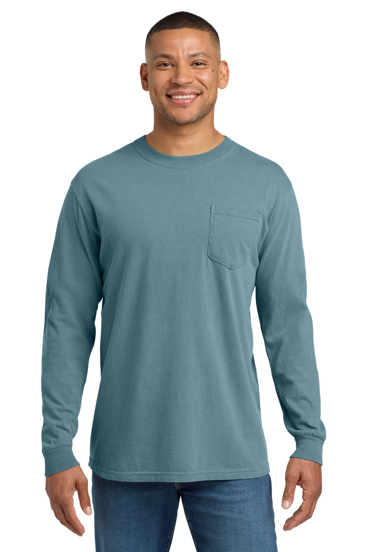 COMFORT COLORS ® Heavyweight Ring Spun Long Sleeve Pocket Tee 4410