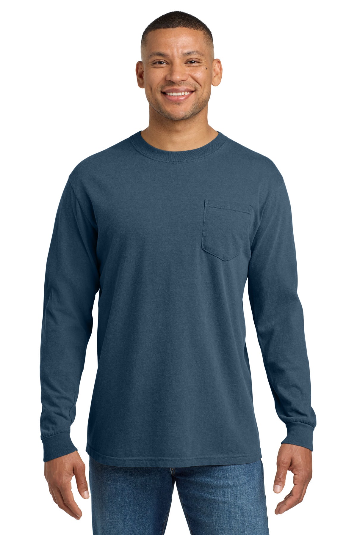 COMFORT COLORS ® Heavyweight Ring Spun Long Sleeve Pocket Tee 4410