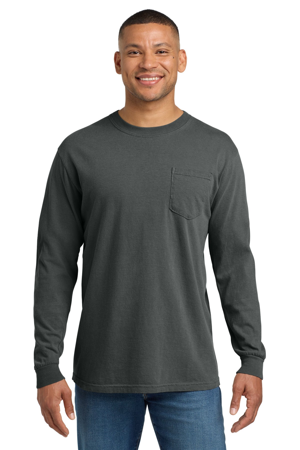 COMFORT COLORS ® Heavyweight Ring Spun Long Sleeve Pocket Tee 4410