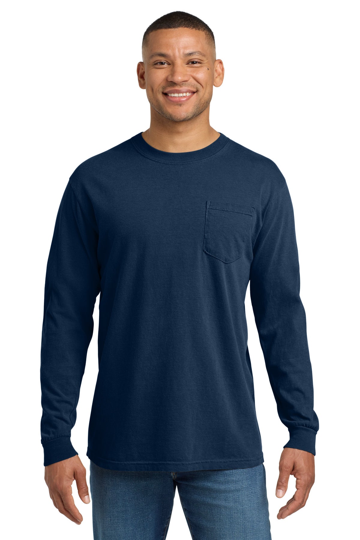 COMFORT COLORS ® Heavyweight Ring Spun Long Sleeve Pocket Tee 4410