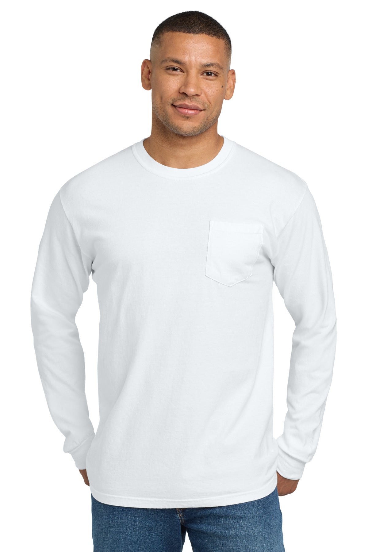 COMFORT COLORS ® Heavyweight Ring Spun Long Sleeve Pocket Tee 4410