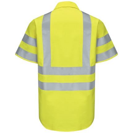 Red Kap® Men's Hi-Visibility Short Sleeve Ripstop Work Shirt - Type R, Class 3 / SY24AB