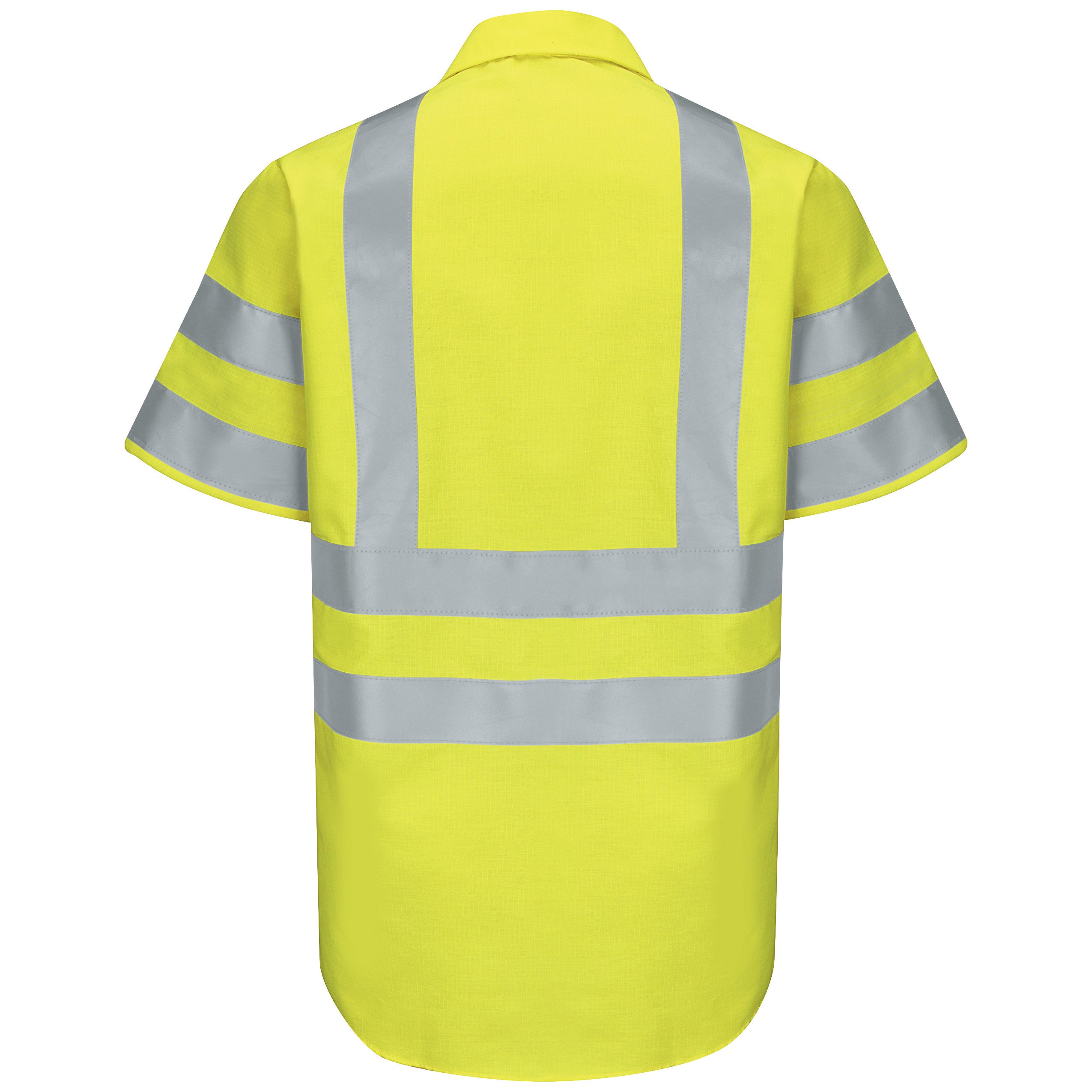Red Kap® Men's Hi-Visibility Short Sleeve Ripstop Work Shirt - Type R, Class 3 / SY24AB