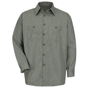Red Kap® Men's Long Sleeve Microcheck Uniform Shirt / SP10HK