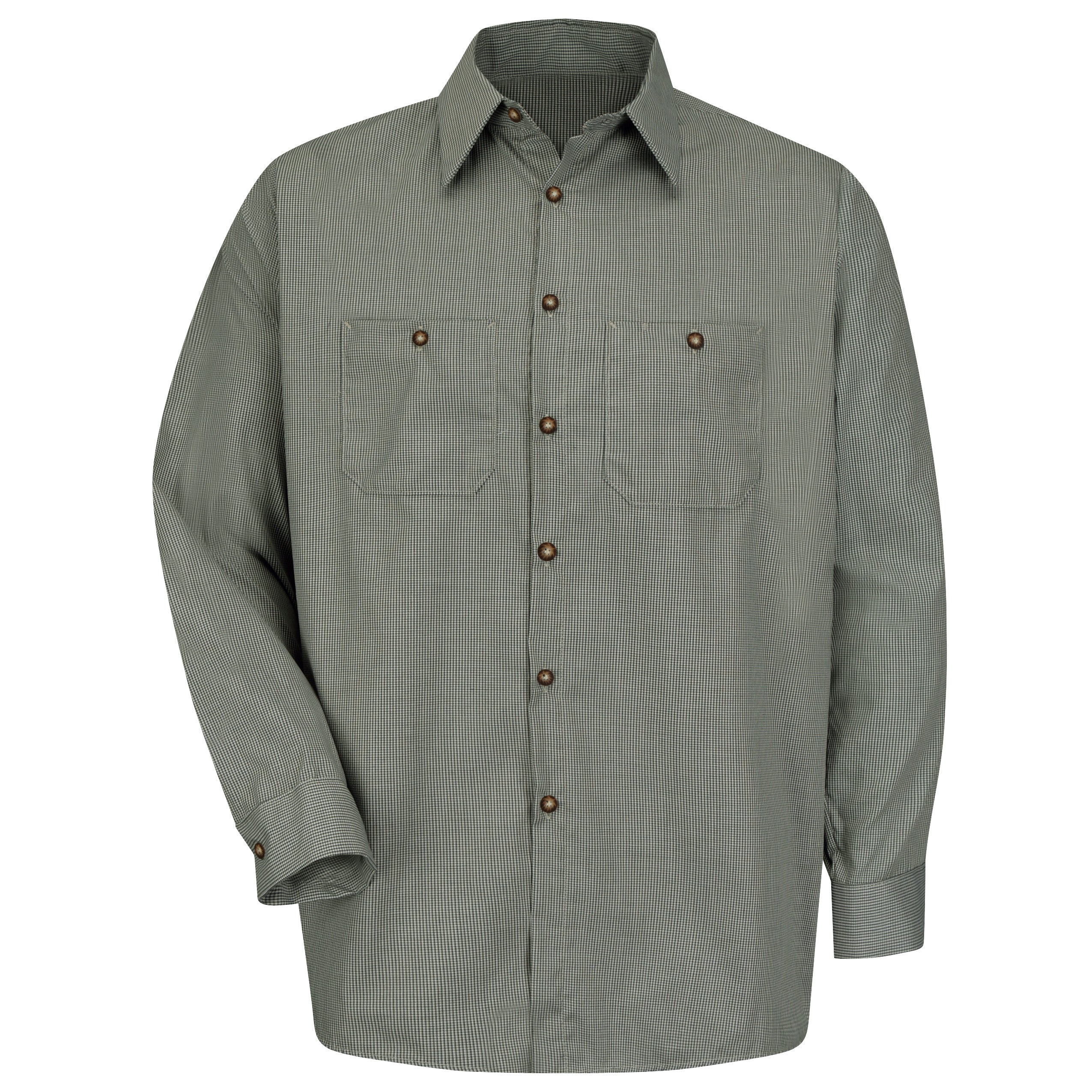Red Kap® Men's Long Sleeve Microcheck Uniform Shirt / SP10HK