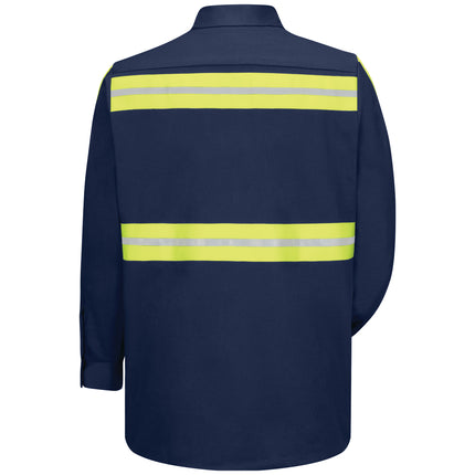 Red Kap® Long Sleeve Enhanced Visibility Cotton Work Shirt / SC30EN