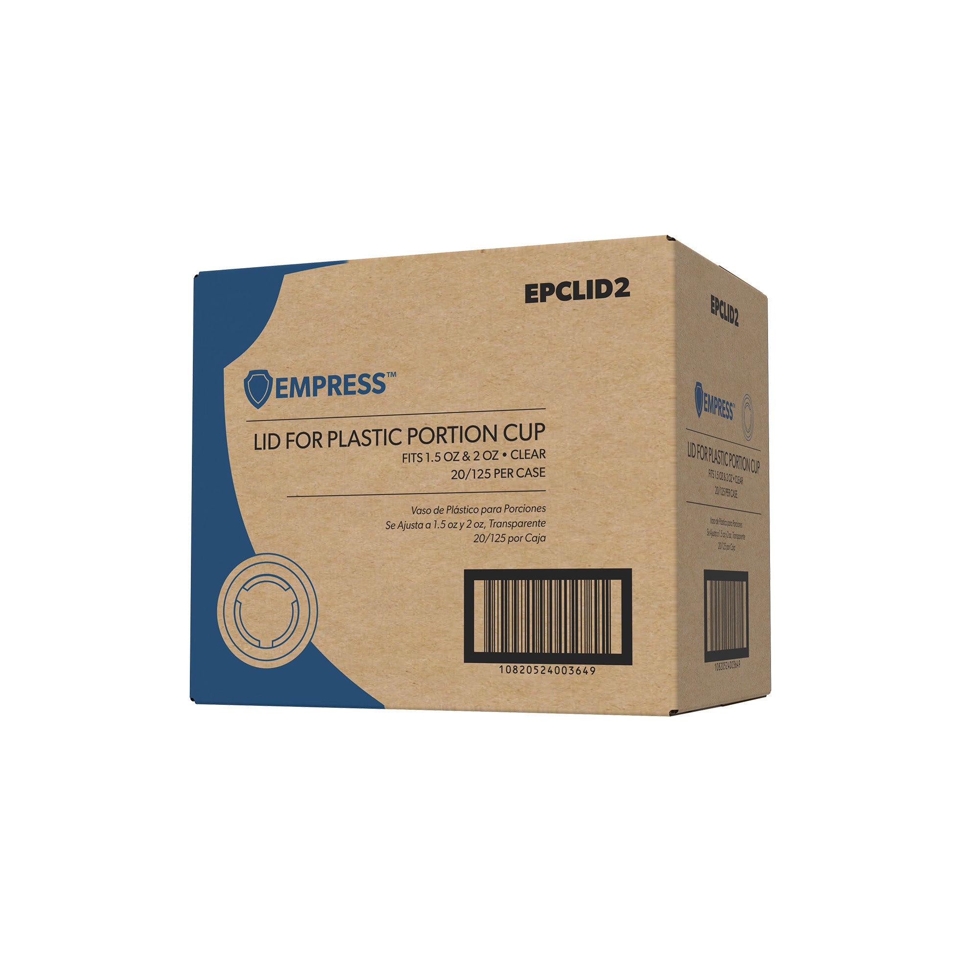 Empress Lid for 1.5oz and 2oz Plastic Portion Cup 2500 / cs