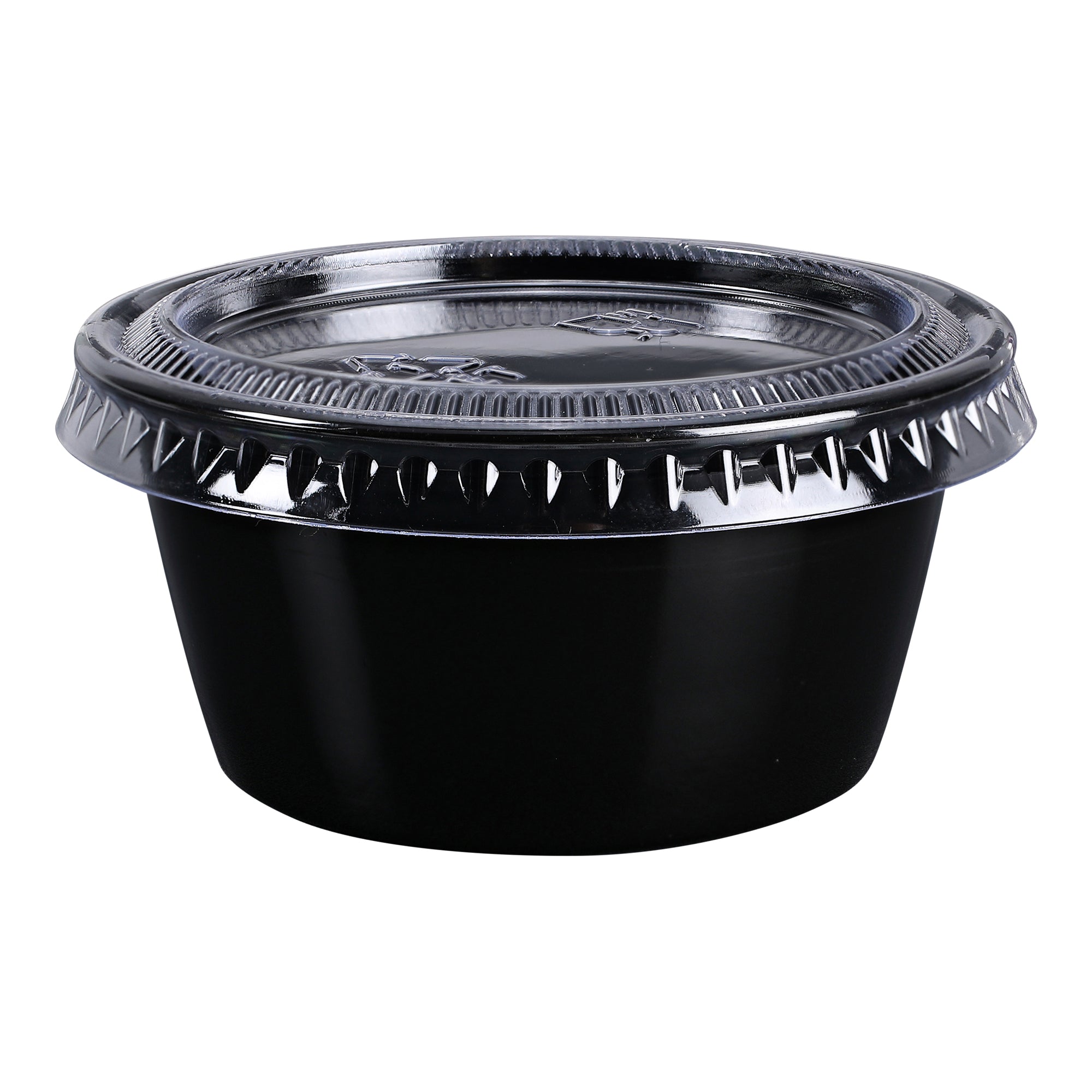 Empress Plastic Portion Cup 2 oz, Black 2500 / cs