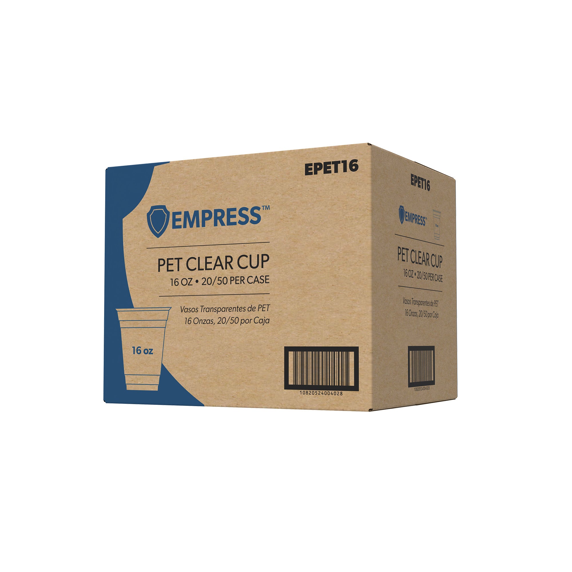 Empress PET Clear Cup 16oz 20 / 50 cs
