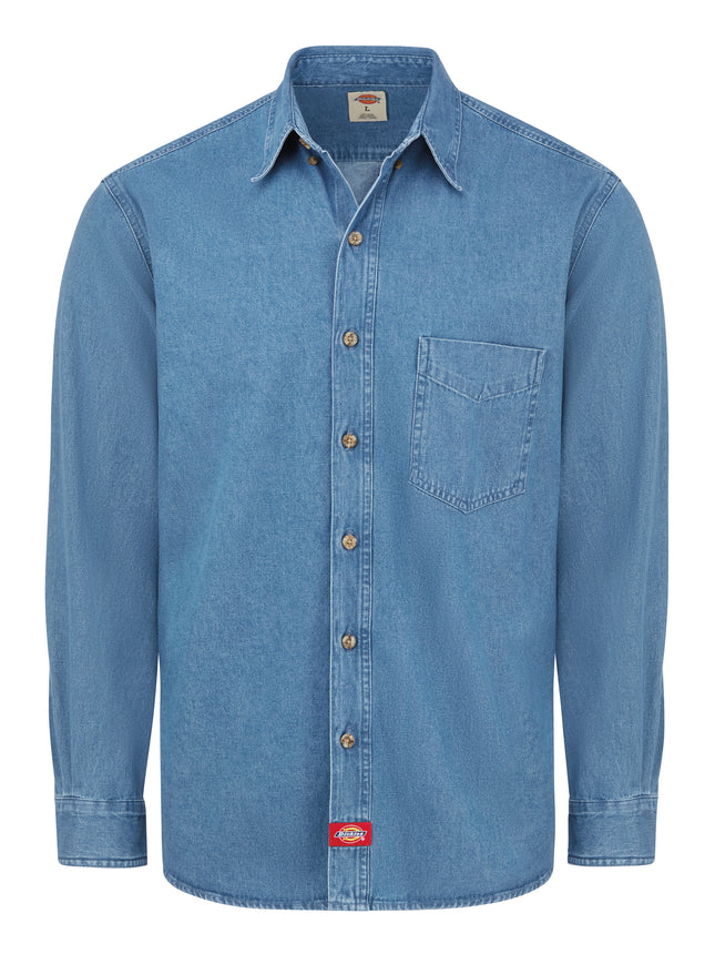 Dickies® Men's Denim Long-Sleeve Work Shirt / WL30SB