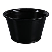 Empress Plastic Portion Cup 4 oz, Black 2500 / cs