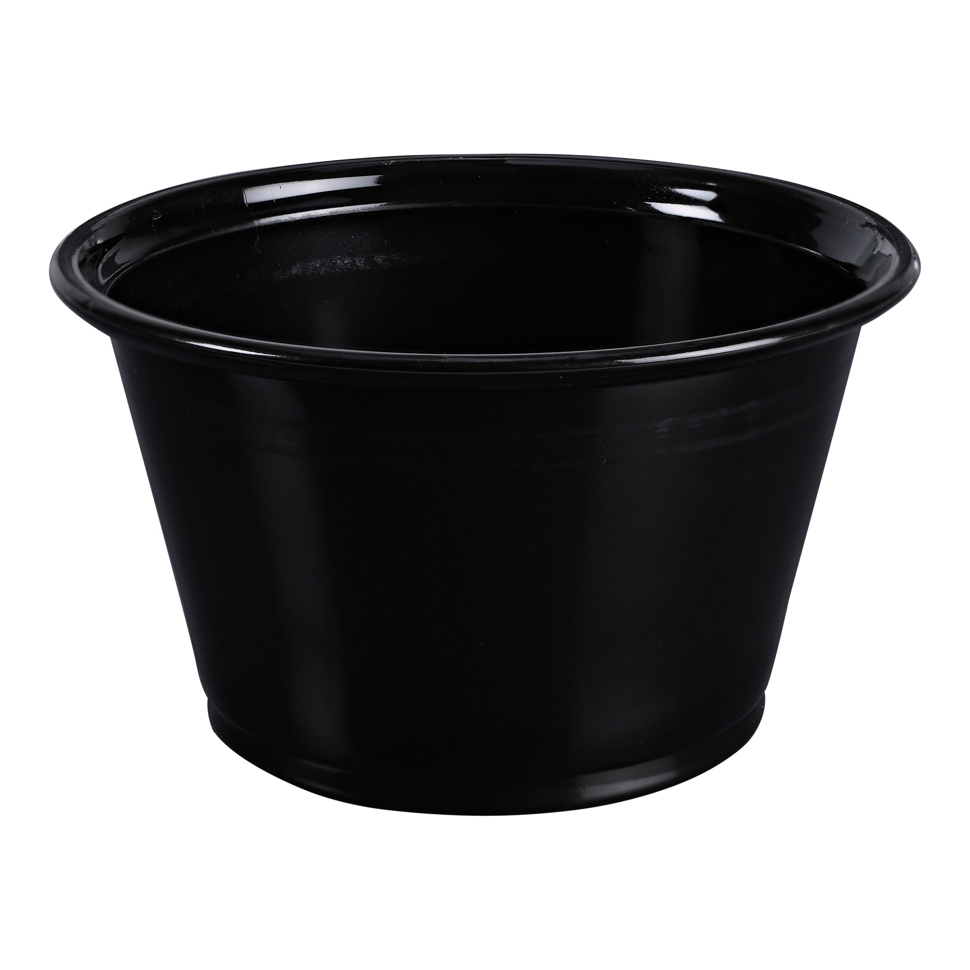 Empress Plastic Portion Cup 4 oz, Black 2500 / cs
