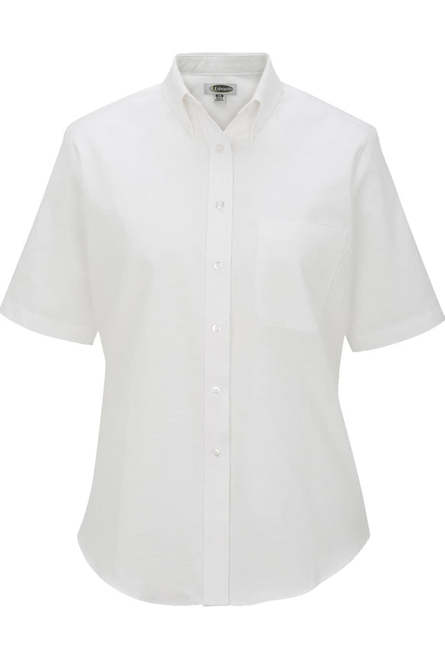 EDWARDS LADIES SHORT SLEEVE OXFORD SHIRT