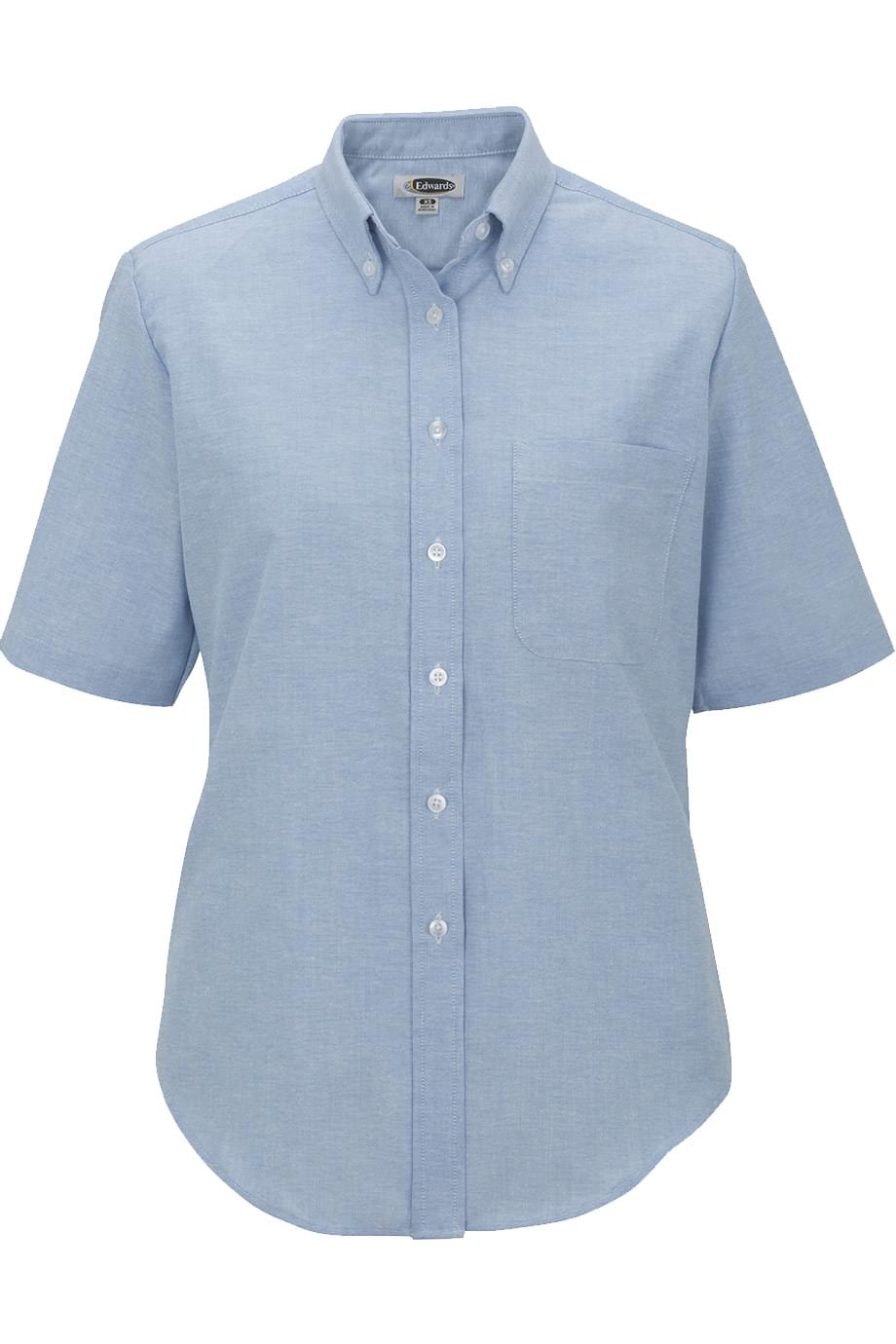 EDWARDS LADIES SHORT SLEEVE OXFORD SHIRT