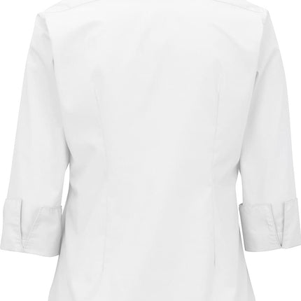 EDWARDS LADIES LIGHTWEIGHT OPEN NECK POPLIN BLOUSE - 3/4 SLEEVE