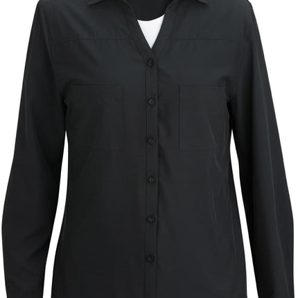 EDWARDS LADIES OPEN NECK LONG SLEEVE BLOUSE