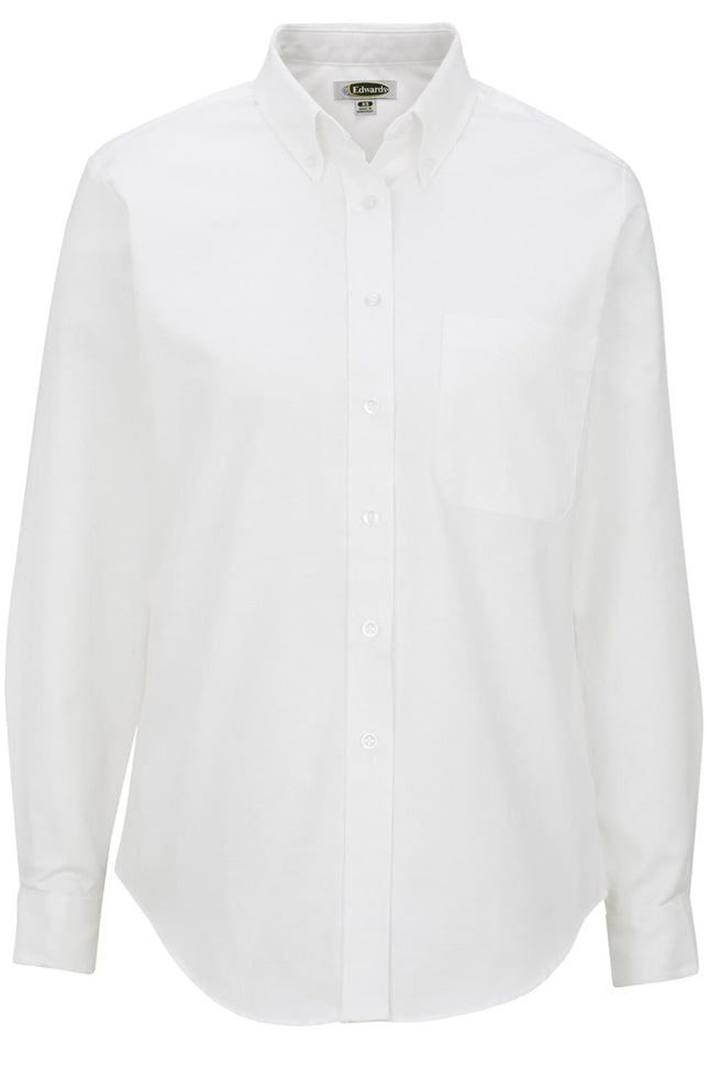 EDWARDS LADIES LONG SLEEVE OXFORD SHIRT