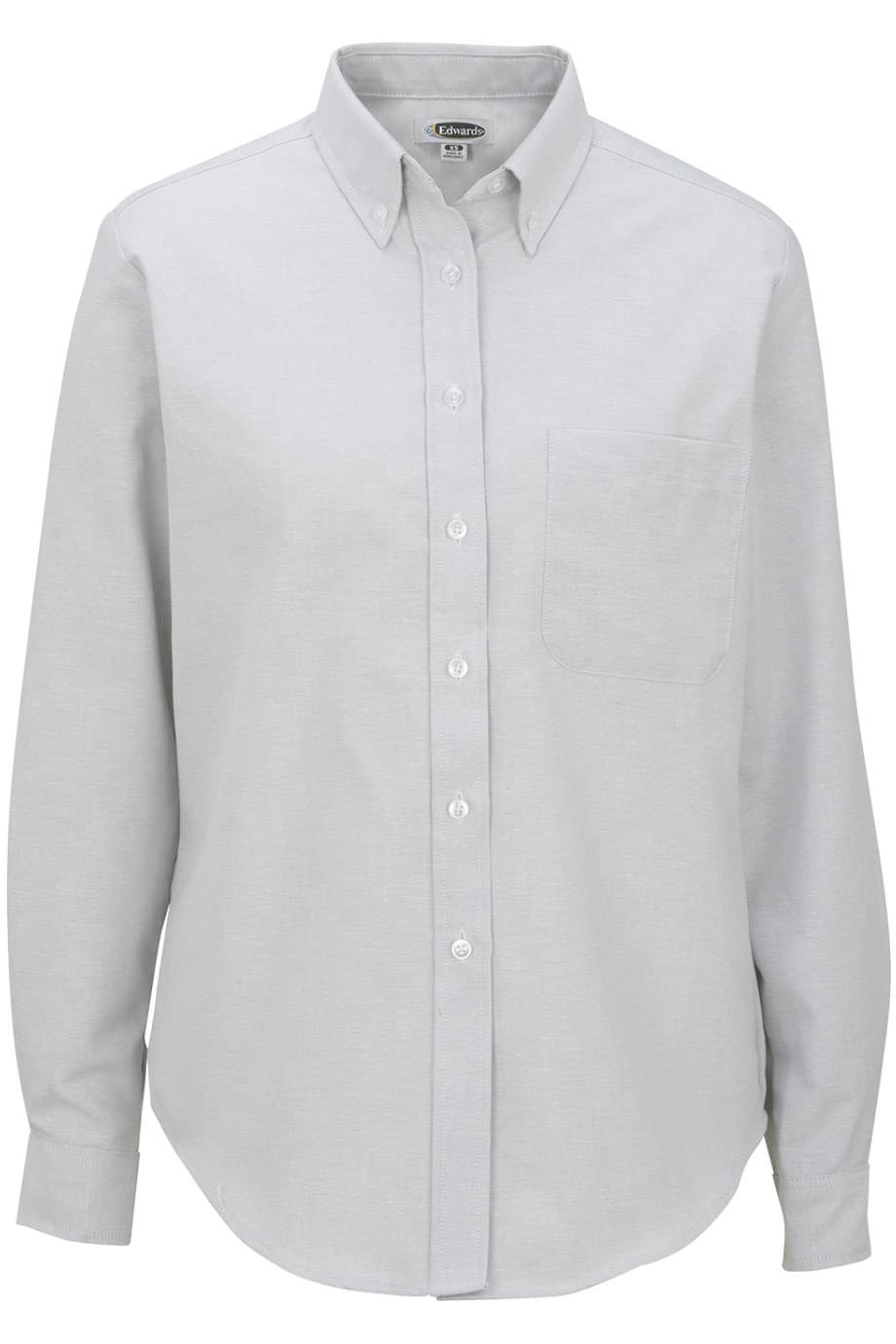 EDWARDS LADIES LONG SLEEVE OXFORD SHIRT