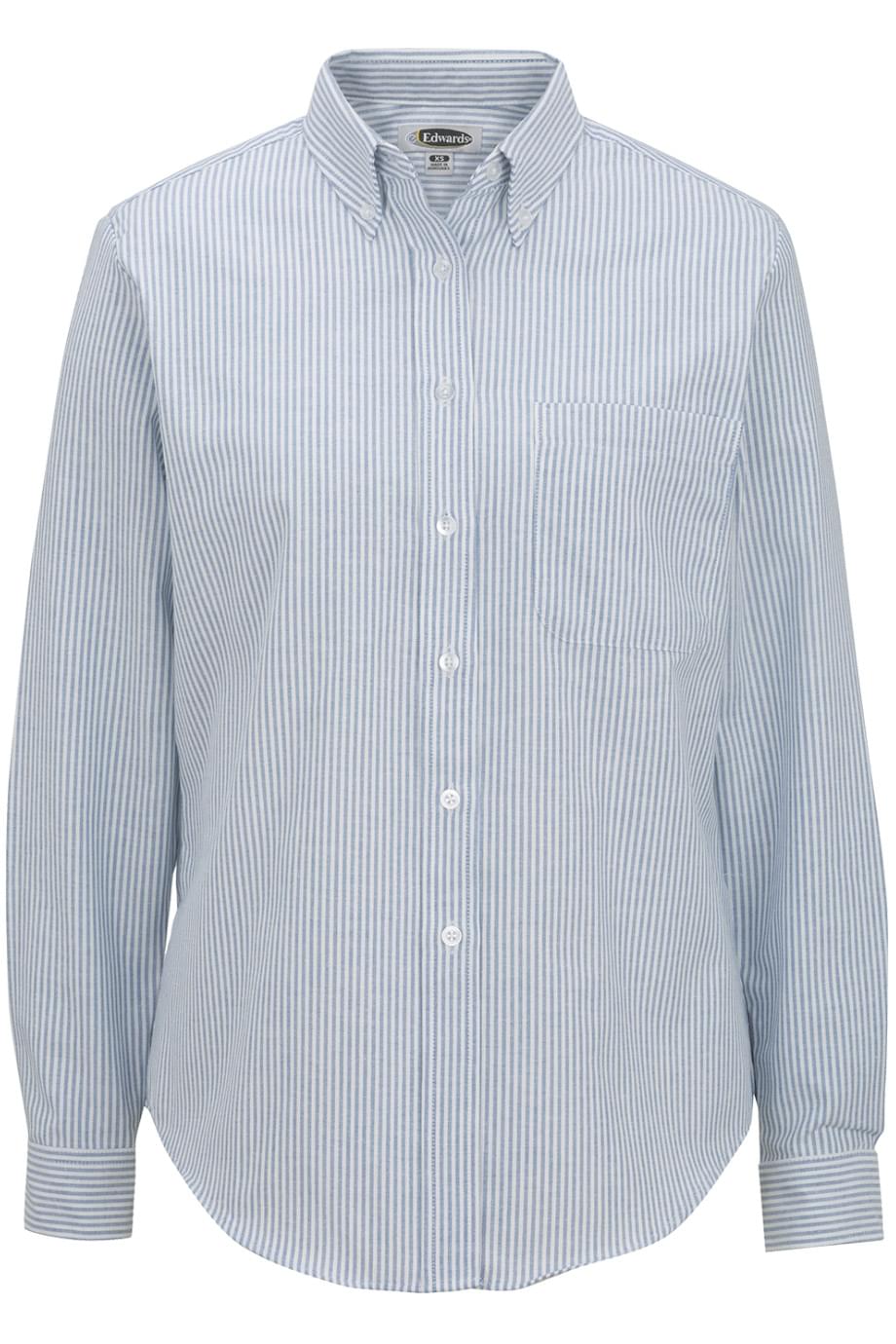 EDWARDS LADIES LONG SLEEVE OXFORD SHIRT