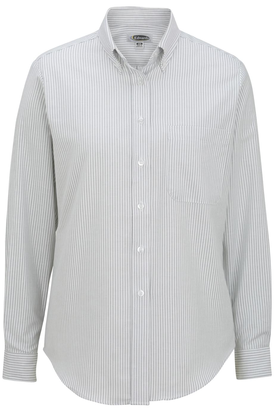 EDWARDS LADIES LONG SLEEVE OXFORD SHIRT
