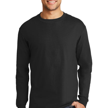 Hanes ® Beefy-T ® -  100% Cotton Long Sleeve T-Shirt.  5186