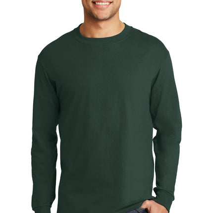 Hanes ® Beefy-T ® -  100% Cotton Long Sleeve T-Shirt.  5186