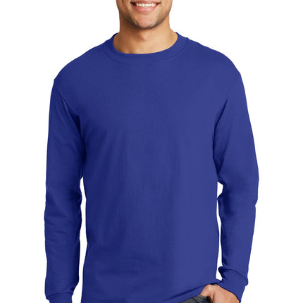 Hanes ® Beefy-T ® -  100% Cotton Long Sleeve T-Shirt.  5186