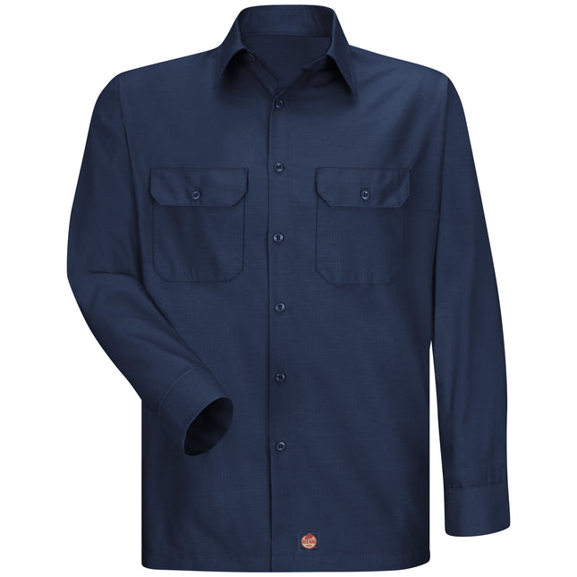 Red Kap® Men's Long Sleeve Solid Rip Stop Shirt / SY50NV
