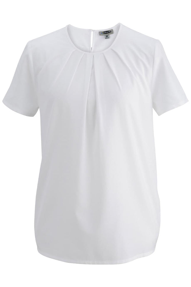 EDWARDS LADIES JEWEL NECK SS BLOUSE