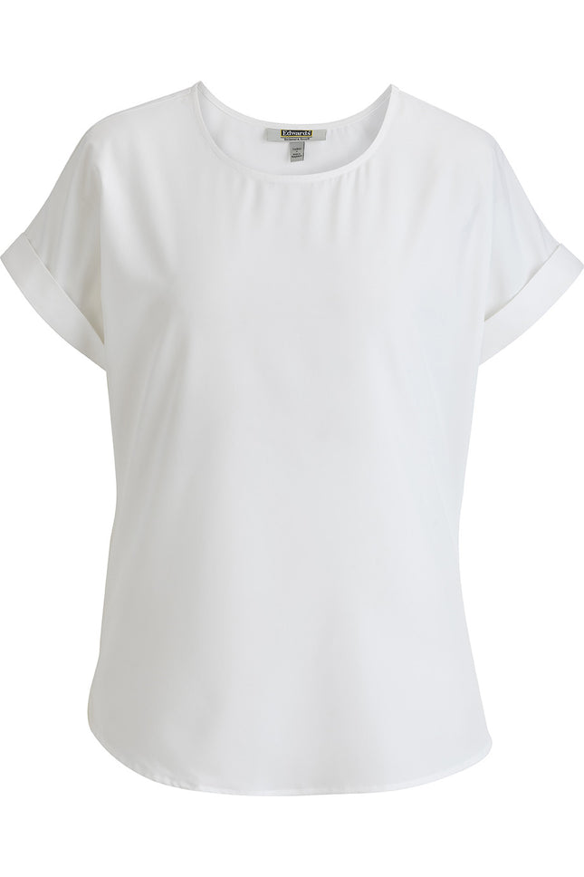 EDWARDS LADIES DOLMAN SHORT SLEEVE BLOUSE