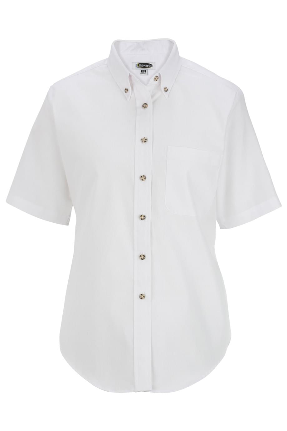 EDWARDS LADIES EASY CARE SHORT SLEEVE POPLIN SHIRT