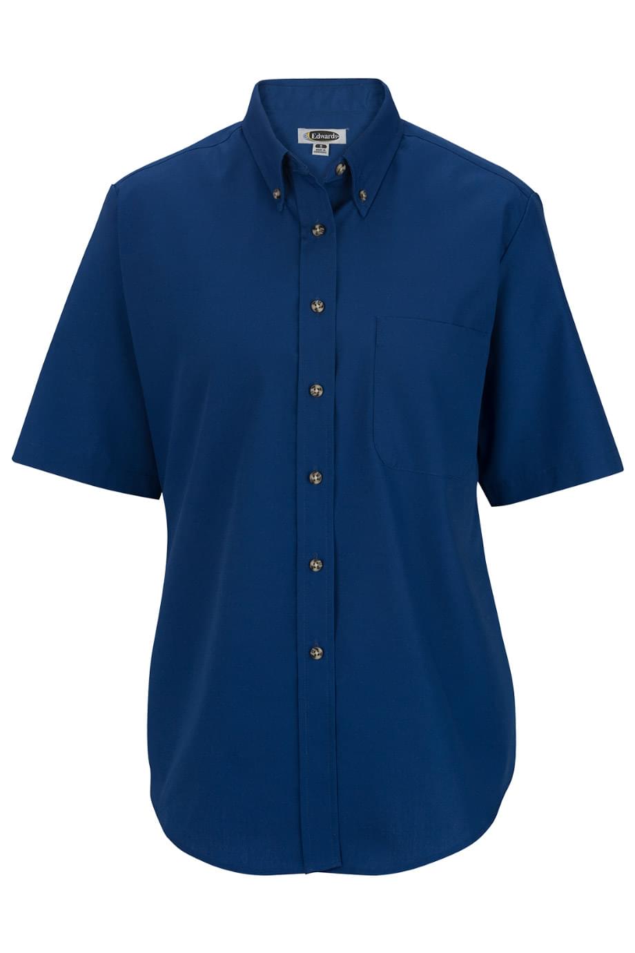 EDWARDS LADIES EASY CARE SHORT SLEEVE POPLIN SHIRT