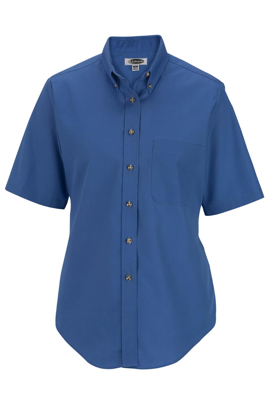 EDWARDS LADIES EASY CARE SHORT SLEEVE POPLIN SHIRT