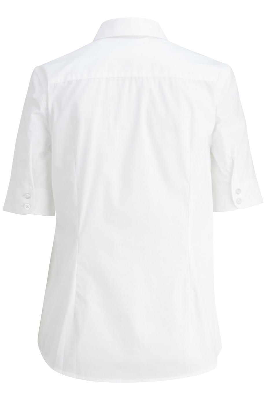 EDWARDS LADIES S/S STRETCH POPLIN BLOUSE