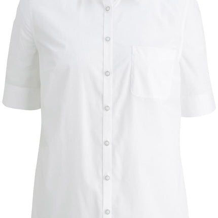 EDWARDS LADIES S/S STRETCH POPLIN BLOUSE