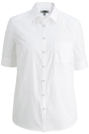 EDWARDS LADIES S/S STRETCH POPLIN BLOUSE