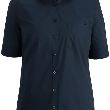 EDWARDS LADIES S/S STRETCH POPLIN BLOUSE