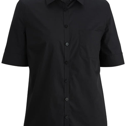EDWARDS LADIES S/S STRETCH POPLIN BLOUSE