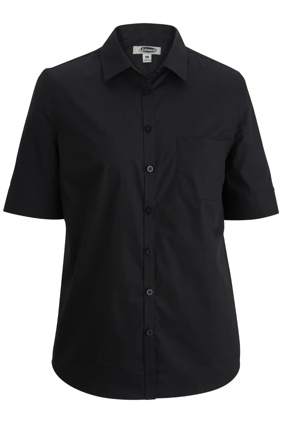 EDWARDS LADIES S/S STRETCH POPLIN BLOUSE