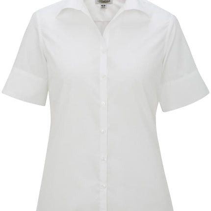 EDWARDS LADIES LIGHTWEIGHT SHORT SLEEVE POPLIN BLOUSE