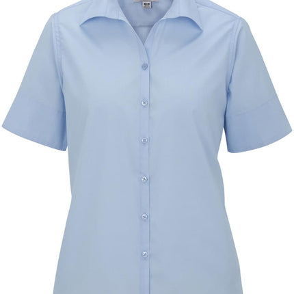 EDWARDS LADIES LIGHTWEIGHT SHORT SLEEVE POPLIN BLOUSE
