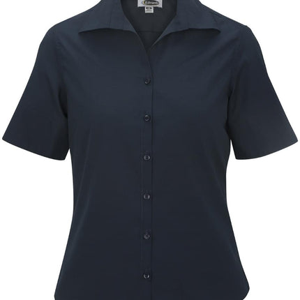 EDWARDS LADIES LIGHTWEIGHT SHORT SLEEVE POPLIN BLOUSE